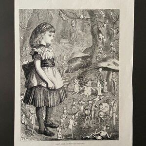 Kate Greenaway, Woodcut Engraving, Antique Print, Fairies